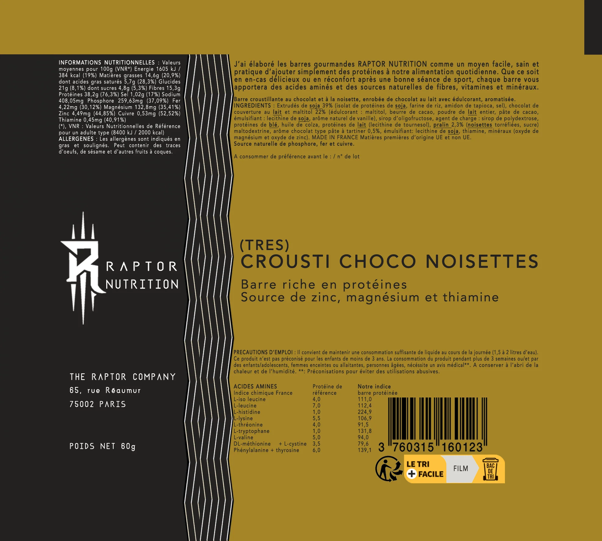 (Très) Crousti Choco Noisettes - 12 Barres Protéinées - Image 4
