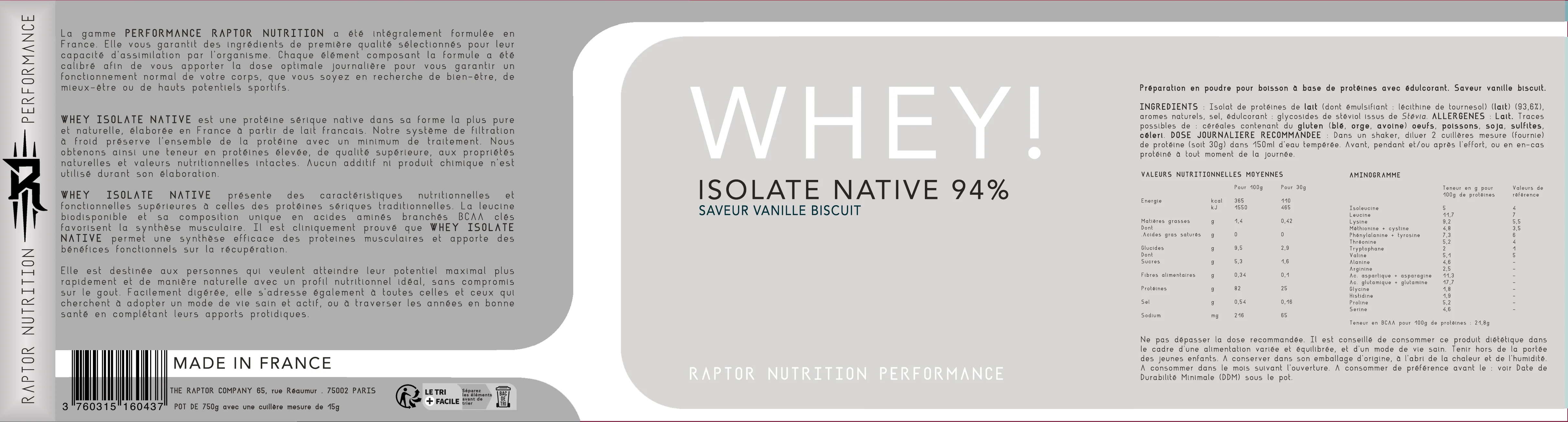 Whey Isolate Native 94% - Issue du lait 100% français - Image 8